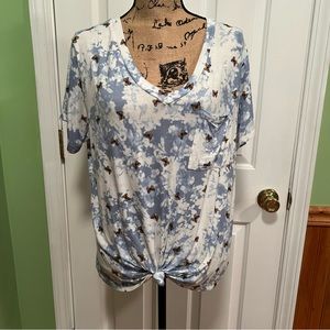 Juniors Butterfly Tie Dye Tee